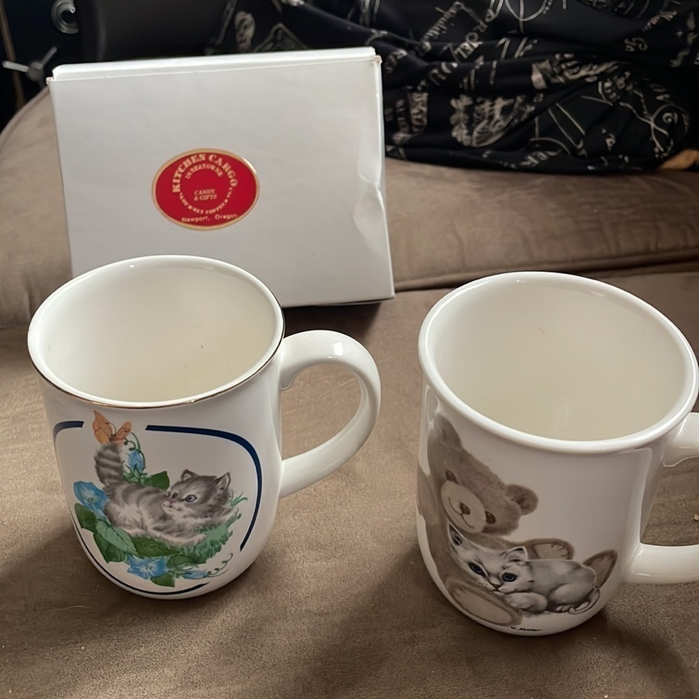 VTG Otagiri Bear Cat Ceramic Mug Set Made in Japan - Picture 6 of 6